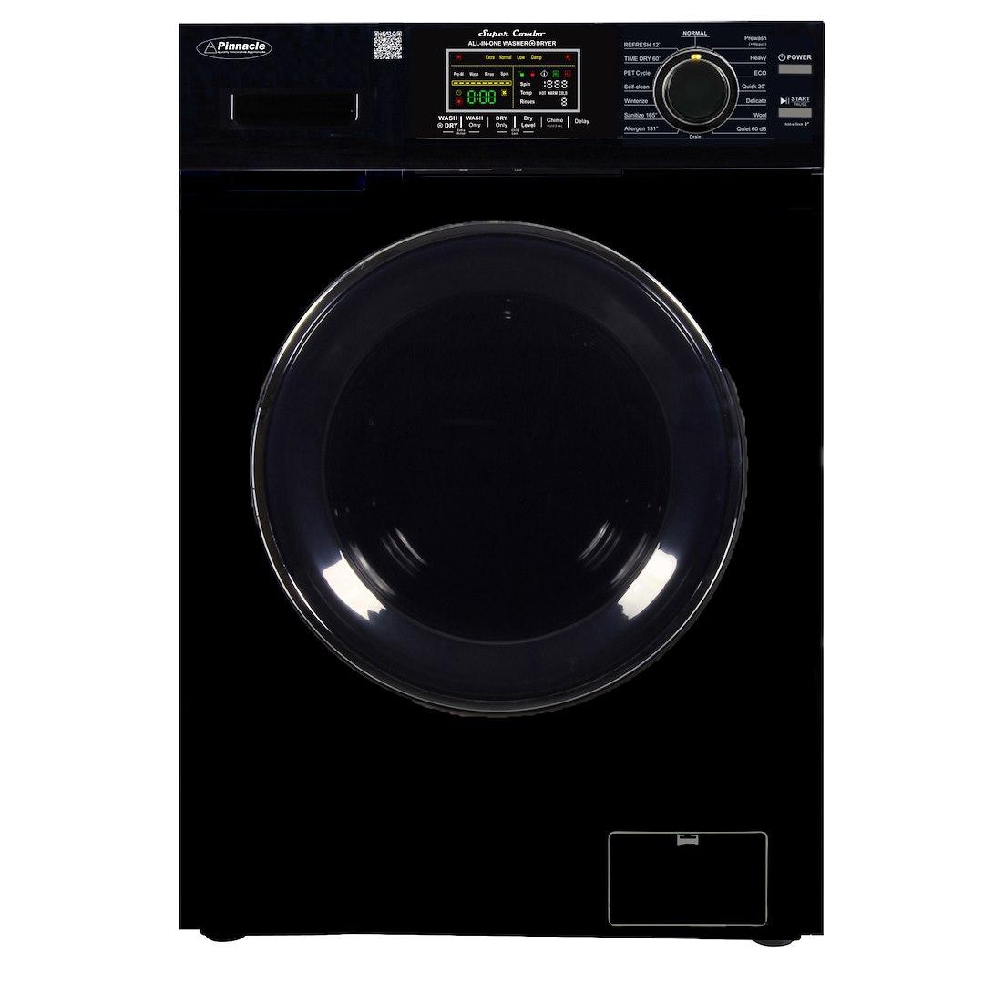 PINNACLE 23-4800 V BLACK COMBO WASHER DRYER VENTED BLACK, Front Load; 26 Inch Width x 36 Inch Height x 25 Inch Depth; Black; 15 Pound Maximum Load Capacity; 10 Wash Cycles And 3 Dry Cycles; Vented Drying System; 15 Amp/ 110 Volt; 1400 RPM - High quality product image showing PINNACLE 23-4800 V BLACK COMBO WASHER DRYER VENTED BLACK, Front Load; 26 Inch Width x 36 Inch Height x 25 Inch Depth; Black; 15 Pound Maximum Load Capacity; 10 Wash Cycles And 3 Dry Cycles; Vented Drying System; 15 Amp/ 110 Volt; 1400 RPM details and features PINNACLE 23-4800 V BLACK COMBO WASHER DRYER VENTED BLACK, Front Load; 26 Inch Width x 36 Inch Height x 25 Inch Depth; Black; 15 Pound Maximum Load Capacity; 10 Wash Cycles And 3 Dry Cycles; Vented Drying System; 15 Amp/ 110 Volt; 1400 RPM - High quality product image showing PINNACLE 23-4800 V BLACK COMBO WASHER DRYER VENTED BLACK, Front Load; 26 Inch Width x 36 Inch Height x 25 Inch Depth; Black; 15 Pound Maximum Load Capacity; 10 Wash Cycles And 3 Dry Cycles; Vented Drying System; 15 Amp/ 110 Volt; 1400 RPM details and features