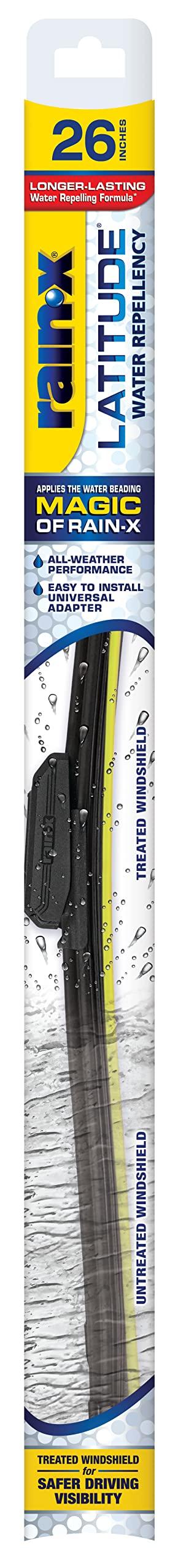 RAIN-X 5079281-2 Latitude 2-In-1 Wiper Blades, 26 Inch Windshield Wipers (Pack Of 1), Automotive Replacement Windshield Wiper Blades With Patented Water Repellency Formula - High quality product image showing RAIN-X 5079281-2 Latitude 2-In-1 Wiper Blades, 26 Inch Windshield Wipers (Pack Of 1), Automotive Replacement Windshield Wiper Blades With Patented Water Repellency Formula details and features RAIN-X 5079281-2 Latitude 2-In-1 Wiper Blades, 26 Inch Windshield Wipers (Pack Of 1), Automotive Replacement Windshield Wiper Blades With Patented Water Repellency Formula - High quality product image showing RAIN-X 5079281-2 Latitude 2-In-1 Wiper Blades, 26 Inch Windshield Wipers (Pack Of 1), Automotive Replacement Windshield Wiper Blades With Patented Water Repellency Formula details and features
