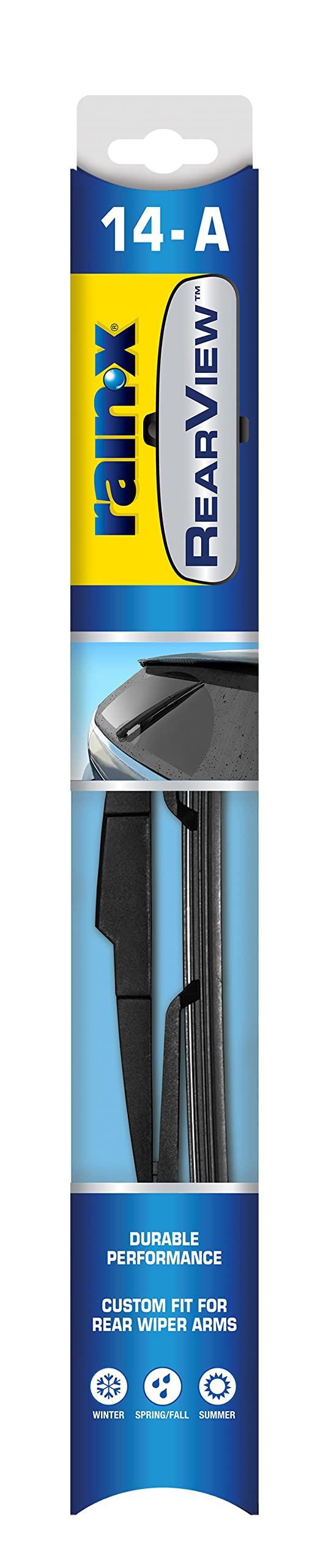 RAIN-X 850026 RearView Rear Wiper Blade, 14 Inch Composite Rear Wiper Blade, Fits Rock Lock 2 (Pack Of 1), Automotive Replacement Wiper Blades That Meet Or Exceed OEM Quality And Design Standards RAIN-X 850026 RearView Rear Wiper Blade, 14 Inch Composite Rear Wiper Blade, Fits Rock Lock 2 (Pack Of 1), Automotive Replacement Wiper Blades That Meet Or Exceed OEM Quality And Design Standards
