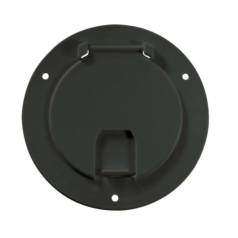 RV DESIGNER B113 Round Electrical Cable Hatch, Deluxe, Replaceable Lid, 5.2 inch Diameter, Black - Product image RV DESIGNER B113 Round Electrical Cable Hatch, Deluxe, Replaceable Lid, 5.2 inch Diameter, Black - Product image