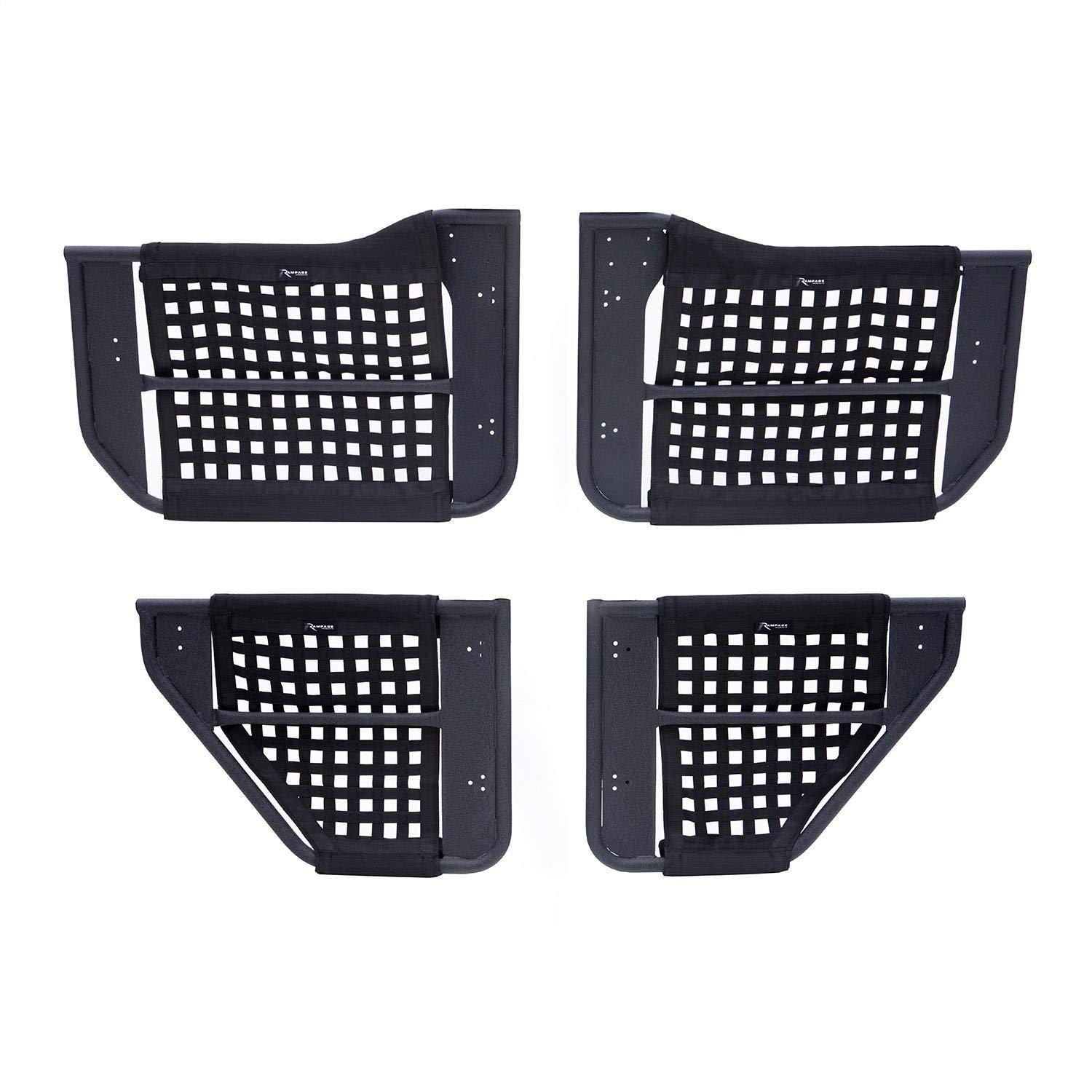 RAMPAGE 7684 Trail Doors for Jeep Wrangler JK | 4-Piece Set, Removable Mesh Net, Steel, Black Fits 2007-2018 Jeep Wrangler JKU 4-Door - High quality product image showing RAMPAGE 7684 Trail Doors for Jeep Wrangler JK | 4-Piece Set, Removable Mesh Net, Steel, Black Fits 2007-2018 Jeep Wrangler JKU 4-Door details and features RAMPAGE 7684 Trail Doors for Jeep Wrangler JK | 4-Piece Set, Removable Mesh Net, Steel, Black Fits 2007-2018 Jeep Wrangler JKU 4-Door - High quality product image showing RAMPAGE 7684 Trail Doors for Jeep Wrangler JK | 4-Piece Set, Removable Mesh Net, Steel, Black Fits 2007-2018 Jeep Wrangler JKU 4-Door details and features
