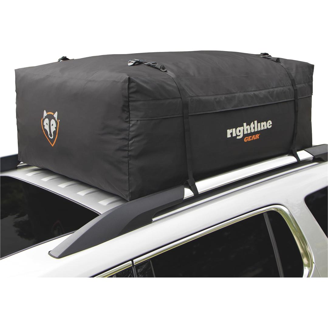 RIGHTLINE 100R30 Range 3 Weatherproof Rooftop Cargo Carrier for Top of Vehicle, Attaches With or Without Roof Rack, 18 Cubic Feet, Black from The Twister Group RIGHTLINE 100R30 Range 3 Weatherproof Rooftop Cargo Carrier for Top of Vehicle, Attaches With or Without Roof Rack, 18 Cubic Feet, Black - The Twister Group Tools product