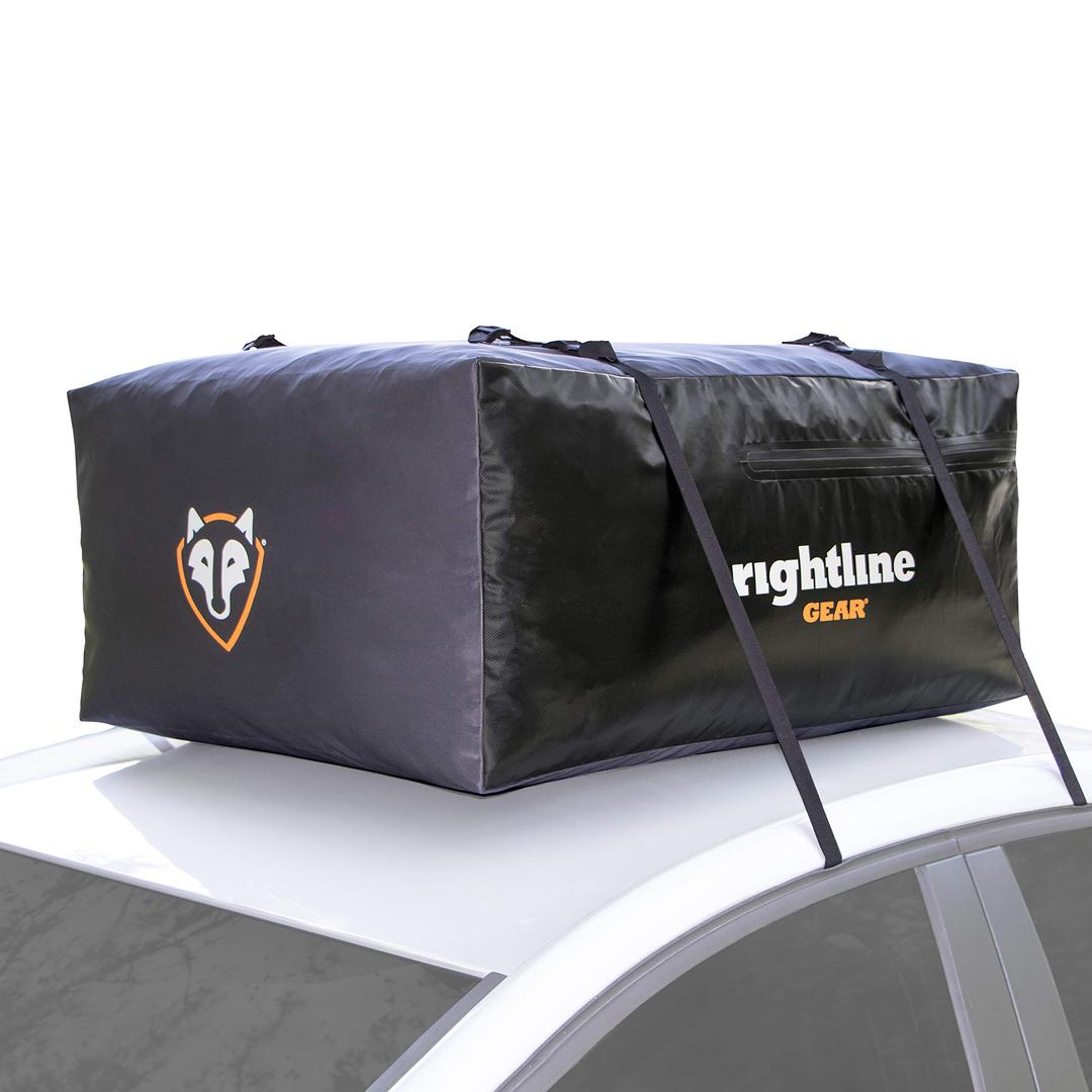 RIGHTLINE 100S50 Sport Jr Waterproof Rooftop Cargo Carrier for Top of Vehicle, Attaches With or Without Roof Rack, 10 Cubic Feet, Black from The Twister Group RIGHTLINE 100S50 Sport Jr Waterproof Rooftop Cargo Carrier for Top of Vehicle, Attaches With or Without Roof Rack, 10 Cubic Feet, Black - The Twister Group Tools product