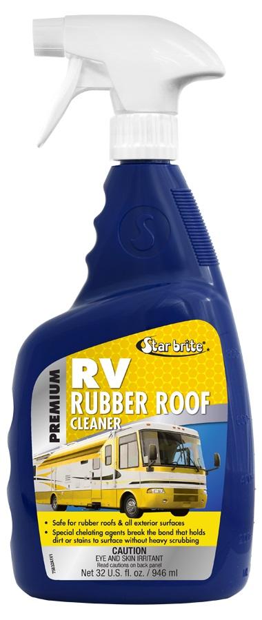 STAR BRITE 075832 RUBBER ROOF CLNR 32 OZ SP, Use To Deep Clean and Condition RV Rubber Roof; 32 Ounce Trigger Spray; Single; With US Label STAR BRITE 075832 RUBBER ROOF CLNR 32 OZ SP, Use To Deep Clean and Condition RV Rubber Roof; 32 Ounce Trigger Spray; Single; With US Label