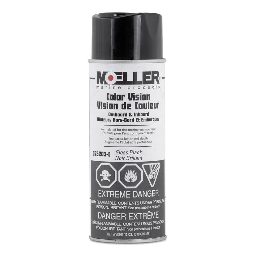SIERRA 025203-C COLOR VISION GLOSS BLACK CANADA, For Use On All Outboard And Inboard Engines/ Stern Drive And Lower Unit Applications; Gloss Black Canada; 12 Ounce Aerosol Can; Oil And Gasoline Resistant SIERRA 025203-C COLOR VISION GLOSS BLACK CANADA, For Use On All Outboard And Inboard Engines/ Stern Drive And Lower Unit Applications; Gloss Black Canada; 12 Ounce Aerosol Can; Oil And Gasoline Resistant