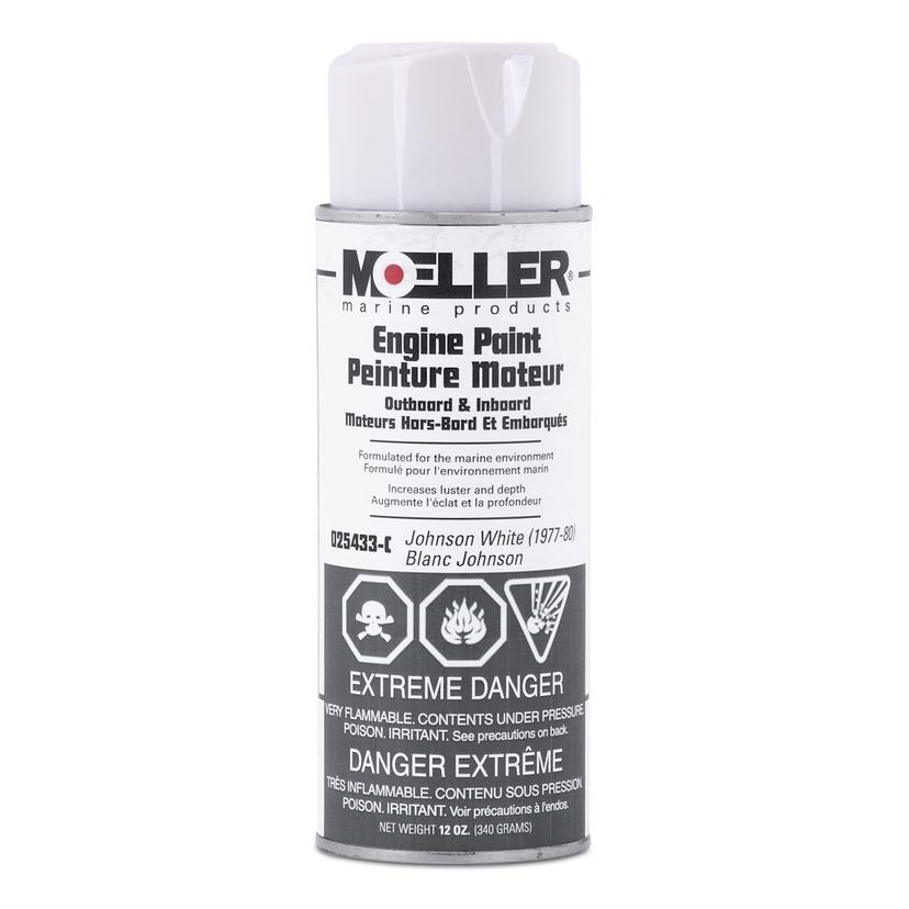 SIERRA 025433-C EP JOHNSON WHITE 1977-89 CANADA, For Use On All Outboard And Inboard Engines/ Stern Drive And Lower Unit Applications; OMC White; 12 Ounce Spray Can; Heat And Solvent Resistant; With English/ French Language Packaging SIERRA 025433-C EP JOHNSON WHITE 1977-89 CANADA, For Use On All Outboard And Inboard Engines/ Stern Drive And Lower Unit Applications; OMC White; 12 Ounce Spray Can; Heat And Solvent Resistant; With English/ French Language Packaging
