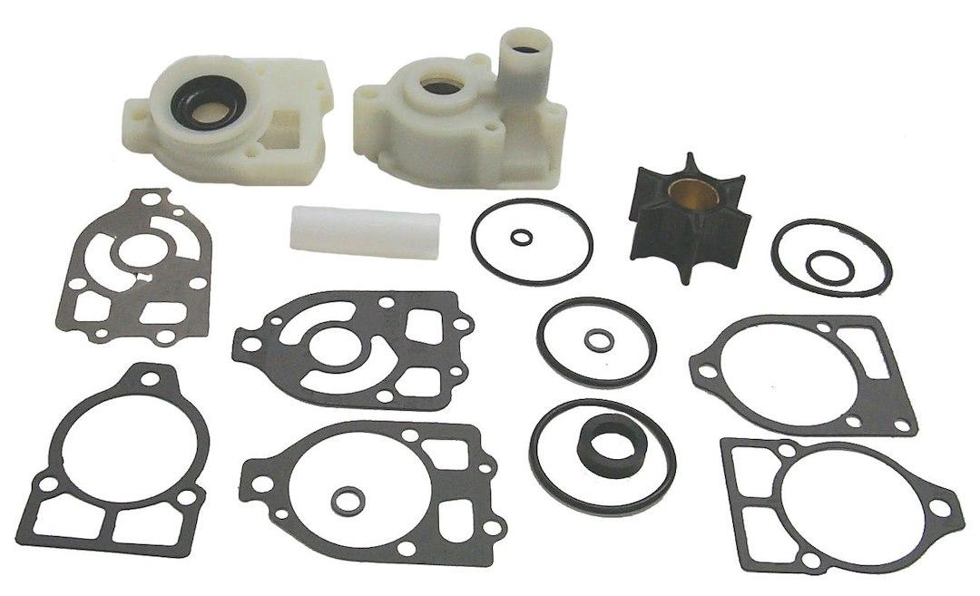 SIERRA 18-3317 WATER PUMP KIT, OE Replacement; With O-Ring/ Drain Screw Gasket/ Water Pump Gasket/ Water Pump Base Gasket/ Seal Ring/ Impeller/ Water Tube Guide/ Water Pump Housing/ Water Pump Base/ Impeller Plate/ Water Pump Housing Bushing from The Twister Group SIERRA 18-3317 WATER PUMP KIT, OE Replacement; With O-Ring/ Drain Screw Gasket/ Water Pump Gasket/ Water Pump Base Gasket/ Seal Ring/ Impeller/ Water Tube Guide/ Water Pump Housing/ Water Pump Base/ Impeller Plate/ Water Pump Housing Bushing - The Twister Group Tools product