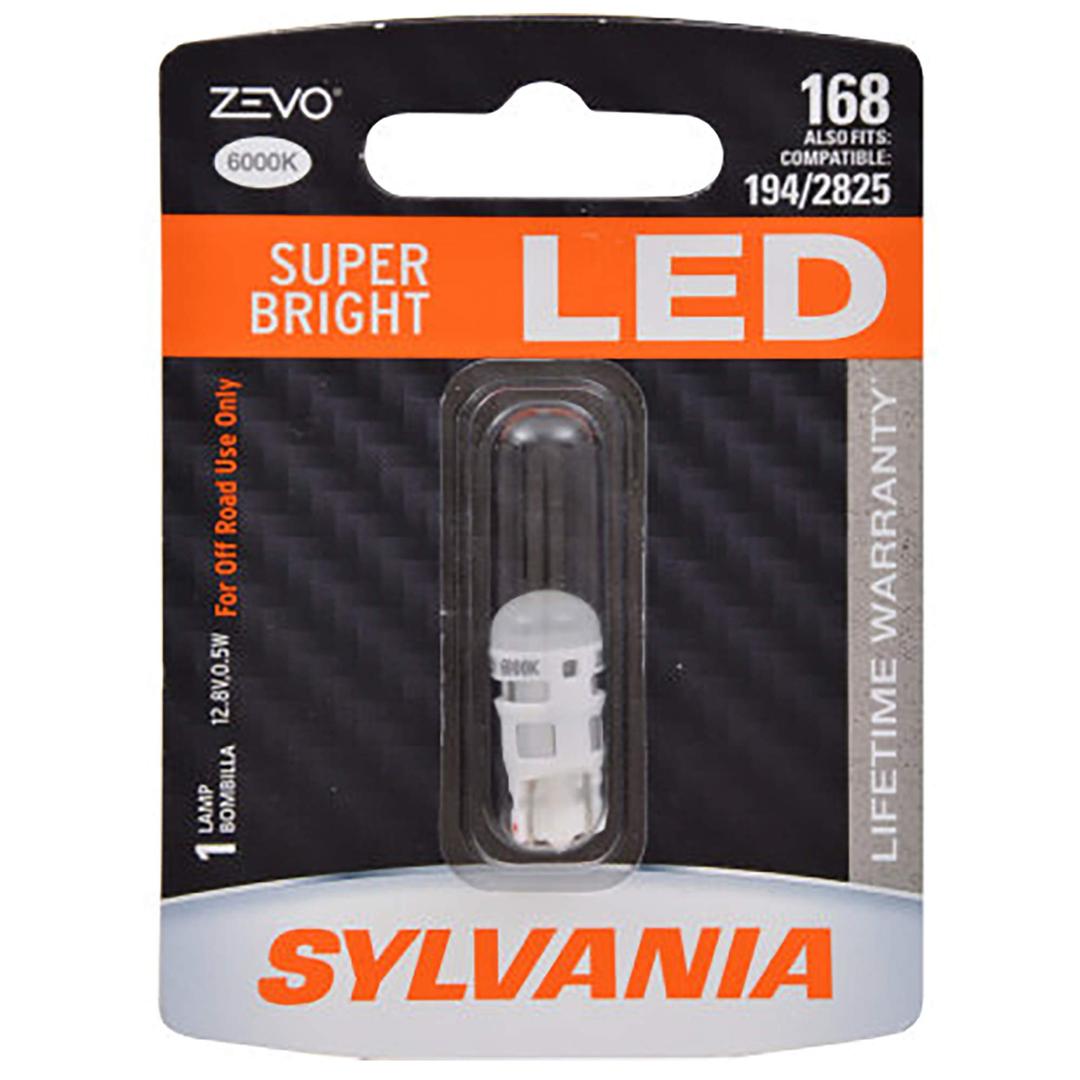 SYLVANIA 168LED.BP 168 T10 W5W ZEVO LED White Bulb - Bright LED Bulb, Ideal for Interior Lighting - Map, Dome, Truck, Cargo and License Plate (Contains 1 Bulb) from The Twister Group SYLVANIA 168LED.BP 168 T10 W5W ZEVO LED White Bulb - Bright LED Bulb, Ideal for Interior Lighting - Map, Dome, Truck, Cargo and License Plate (Contains 1 Bulb) - The Twister Group Tools product