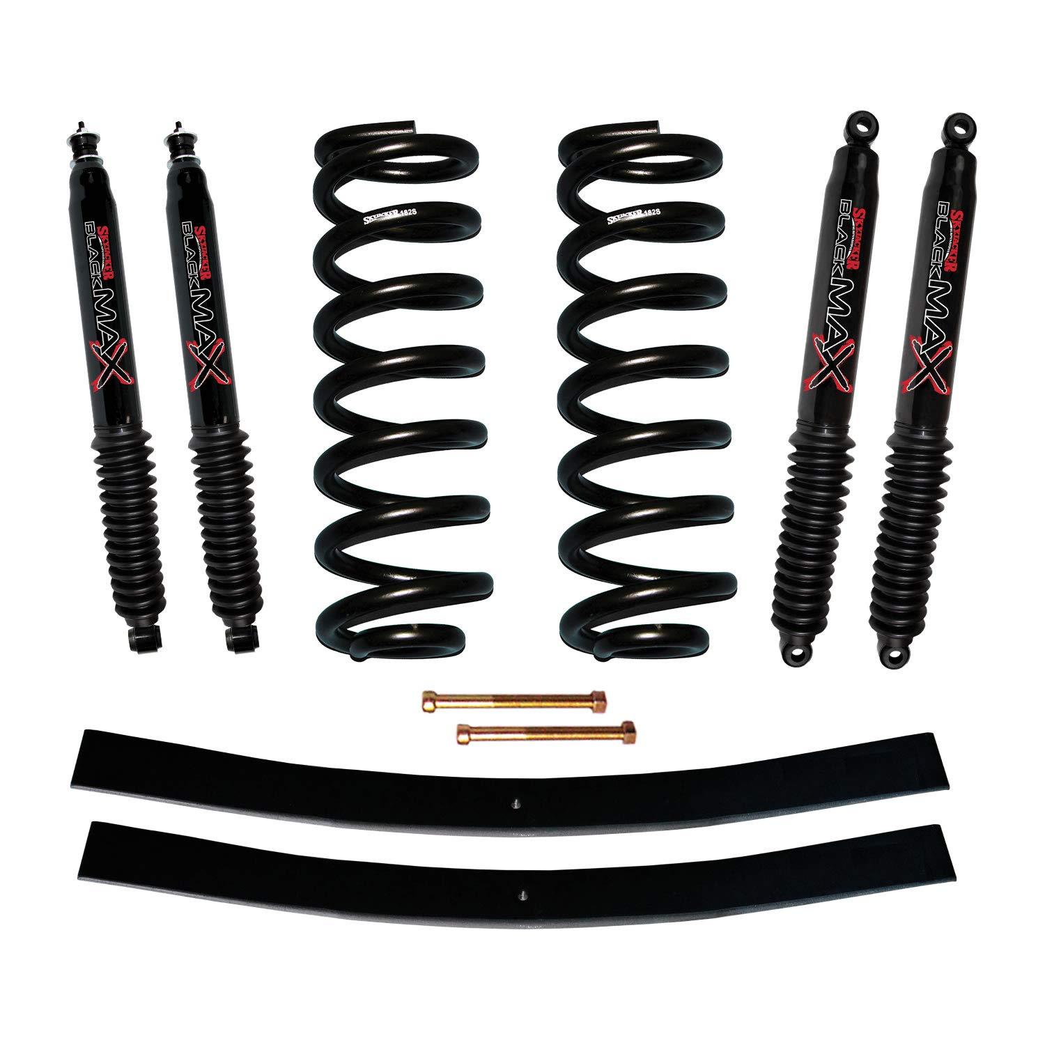 SKYJACKER 182P2K-B Suspension Lift Kit w/Shock Black MAX Shocks 1.5-2 in. Lift Incl. Front Coil Springs Rear Add-A-Leafs Suspension Lift Kit w/Shock - High quality product image showing SKYJACKER 182P2K-B Suspension Lift Kit w/Shock Black MAX Shocks 1.5-2 in. Lift Incl. Front Coil Springs Rear Add-A-Leafs Suspension Lift Kit w/Shock details and features SKYJACKER 182P2K-B Suspension Lift Kit w/Shock Black MAX Shocks 1.5-2 in. Lift Incl. Front Coil Springs Rear Add-A-Leafs Suspension Lift Kit w/Shock - High quality product image showing SKYJACKER 182P2K-B Suspension Lift Kit w/Shock Black MAX Shocks 1.5-2 in. Lift Incl. Front Coil Springs Rear Add-A-Leafs Suspension Lift Kit w/Shock details and features