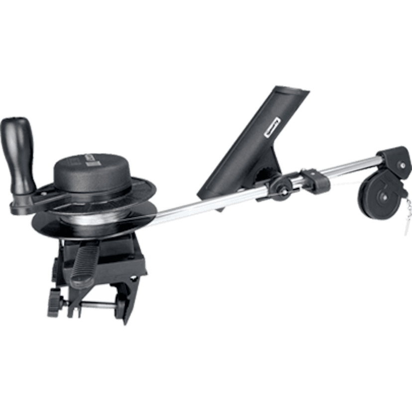 SCOTTY 1050MP DOWNRIGGER; DEPTHMASTER MANUAL DOWNRIGGER, DISPLAY PACKED, W/ROD HOLDER, 23 INCH LONG-3/4 INCH STAINLESS BOOM, 1FT PER TURN SPOOL, AUTOMATIC BRAKE. INCLUDES 1010 MOUNT, EXTENSION HANDLE, AND 200FT 150 POUND STAINLESS CABLE. INCLUDES 1021 CL SCOTTY 1050MP DOWNRIGGER; DEPTHMASTER MANUAL DOWNRIGGER, DISPLAY PACKED, W/ROD HOLDER, 23 INCH LONG-3/4 INCH STAINLESS BOOM, 1FT PER TURN SPOOL, AUTOMATIC BRAKE. INCLUDES 1010 MOUNT, EXTENSION HANDLE, AND 200FT 150 POUND STAINLESS CABLE. INCLUDES 1021 CL