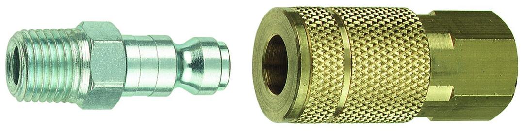 TRU-FLATE 13-101 1/4 INCH T Design x 1/4 INCH NPT Steel Plug/Coupler Set from The Twister Group TRU-FLATE 13-101 1/4 INCH T Design x 1/4 INCH NPT Steel Plug/Coupler Set - The Twister Group Tools product