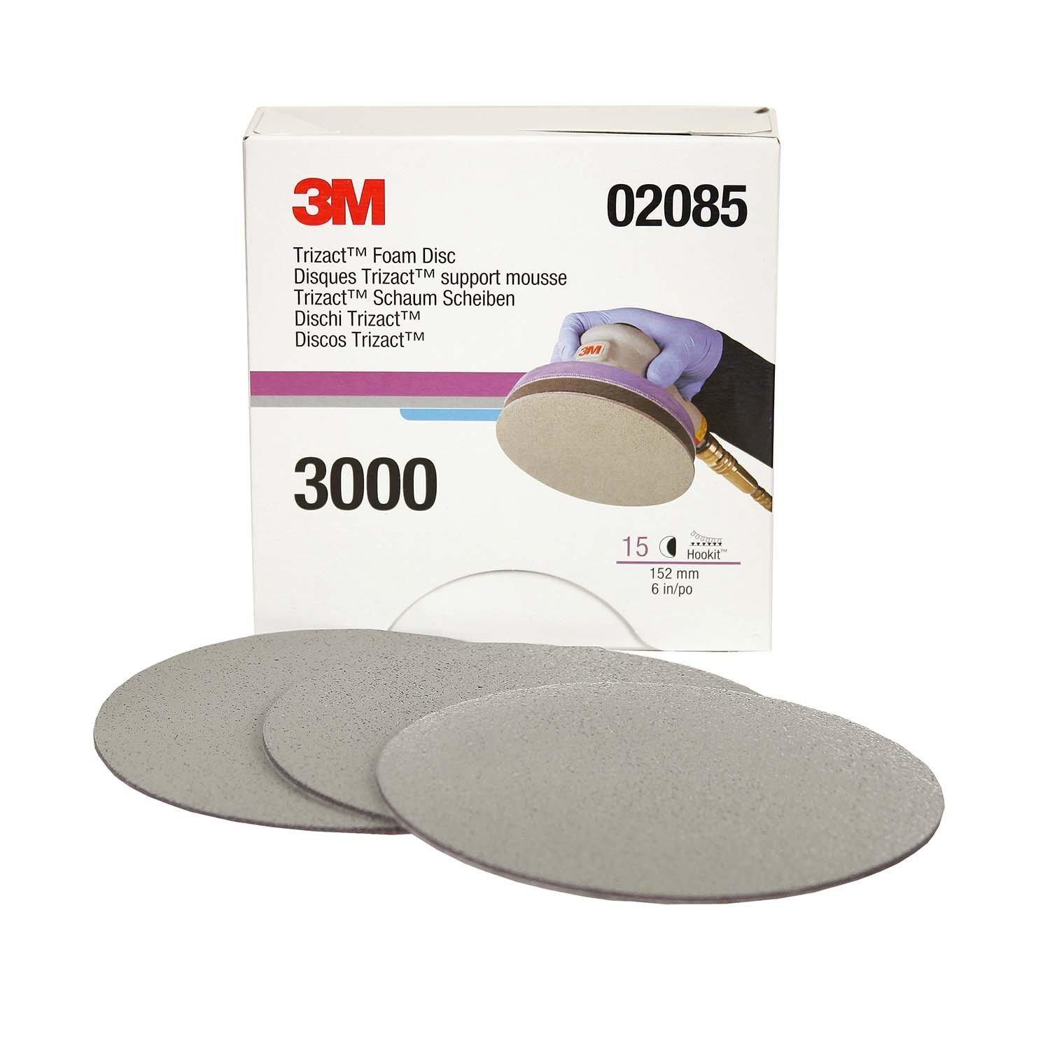 3M 02085 Trizact Foam Disc, 6 in, P3000, 15 discs per carton,Blue751 - High quality product image showing 3M 02085 Trizact Foam Disc, 6 in, P3000, 15 discs per carton,Blue751 details and features 3M 02085 Trizact Foam Disc, 6 in, P3000, 15 discs per carton,Blue751 - High quality product image showing 3M 02085 Trizact Foam Disc, 6 in, P3000, 15 discs per carton,Blue751 details and features