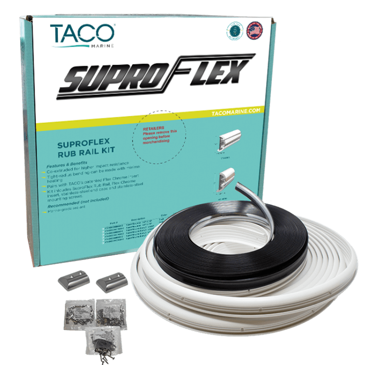 TACO 9990WCM602 Marine V11-9990WCM60-2 SuproFlex Rub Rail Kit - 60FT x 2 INCH x 29/32 INCH, Frosty White - High quality product image showing TACO 9990WCM602 Marine V11-9990WCM60-2 SuproFlex Rub Rail Kit - 60FT x 2 INCH x 29/32 INCH, Frosty White details and features TACO 9990WCM602 Marine V11-9990WCM60-2 SuproFlex Rub Rail Kit - 60FT x 2 INCH x 29/32 INCH, Frosty White - High quality product image showing TACO 9990WCM602 Marine V11-9990WCM60-2 SuproFlex Rub Rail Kit - 60FT x 2 INCH x 29/32 INCH, Frosty White details and features