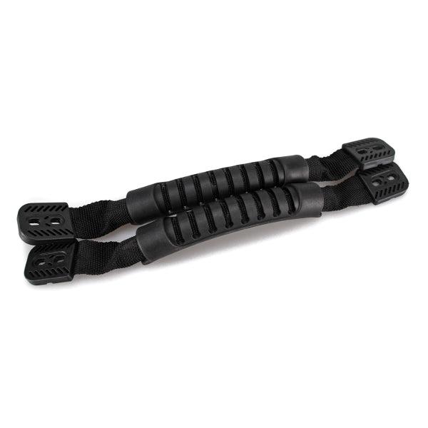 YAKGEAR 01-0056 RUBBER END HANDLE KIT (NO HARDWARE), Mounts To Boat; Black; Marine Grade Rubber With Nylon Strap; Set Of 2; With End Buckles from The Twister Group YAKGEAR 01-0056 RUBBER END HANDLE KIT (NO HARDWARE), Mounts To Boat; Black; Marine Grade Rubber With Nylon Strap; Set Of 2; With End Buckles - The Twister Group Tools product