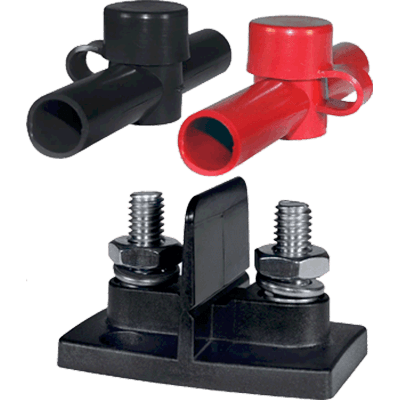 BLUE SEA 2018 Dual PowerPost Cnctr 5/16 & 3/8 INCH Studs from The Twister Group BLUE SEA 2018 Dual PowerPost Cnctr 5/16 & 3/8 INCH Studs - The Twister Group Tools product