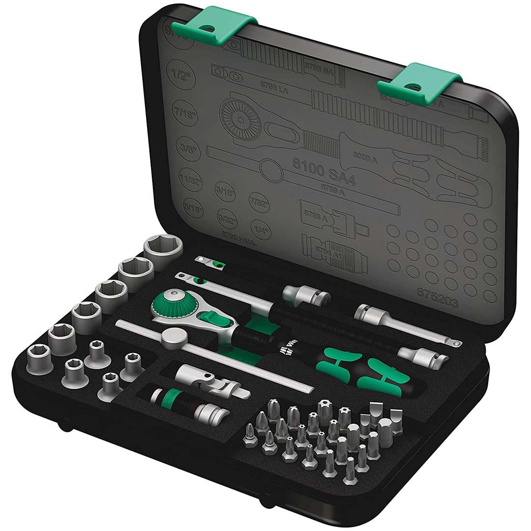 WERA 05003535001 SAE 1/4- Drive Speed Ratchet Set (41-Piece Set) from The Twister Group WERA 05003535001 SAE 1/4- Drive Speed Ratchet Set (41-Piece Set) - The Twister Group Tools product