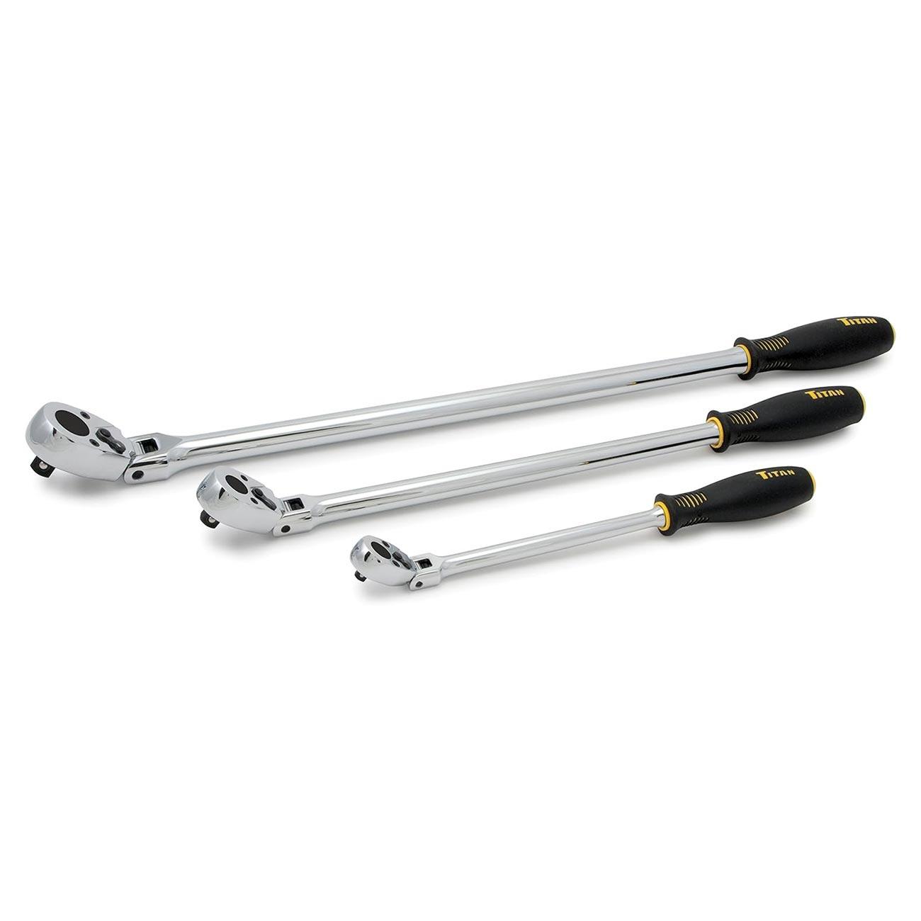 TITAN 11303 Extra Long Ratchet Set (3-Piece Set) - High quality product image showing TITAN 11303 Extra Long Ratchet Set (3-Piece Set) details and features TITAN 11303 Extra Long Ratchet Set (3-Piece Set) - High quality product image showing TITAN 11303 Extra Long Ratchet Set (3-Piece Set) details and features