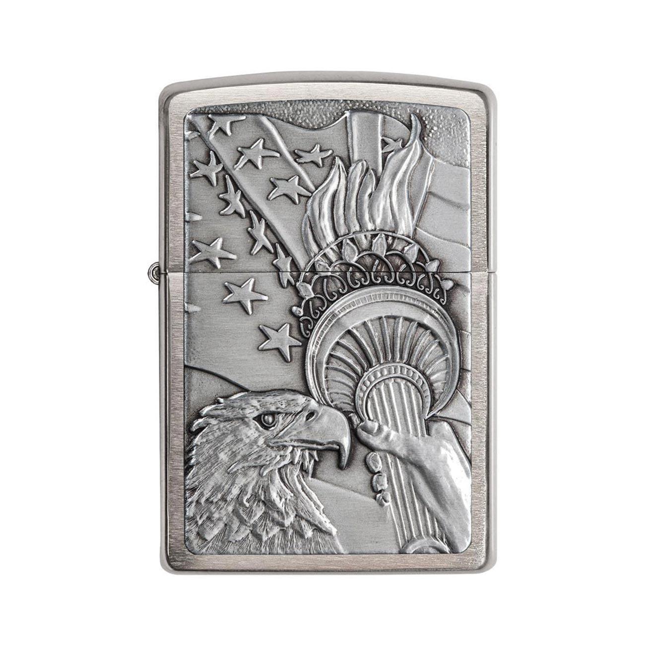 ZIPPO 20895 Windproof Lighter Patriotic Eagle Emblem Brushed Chrome - High quality product image showing ZIPPO 20895 Windproof Lighter Patriotic Eagle Emblem Brushed Chrome details and features ZIPPO 20895 Windproof Lighter Patriotic Eagle Emblem Brushed Chrome - High quality product image showing ZIPPO 20895 Windproof Lighter Patriotic Eagle Emblem Brushed Chrome details and features