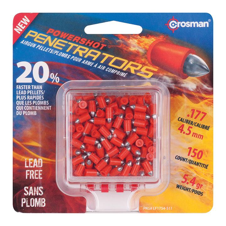 CROSMAN 60073 Powershot Fast Flight Penetrator (Orange) .177 Caliber 5.4 Grain 150 Count CROSMAN 60073 Powershot Fast Flight Penetrator (Orange) .177 Caliber 5.4 Grain 150 Count