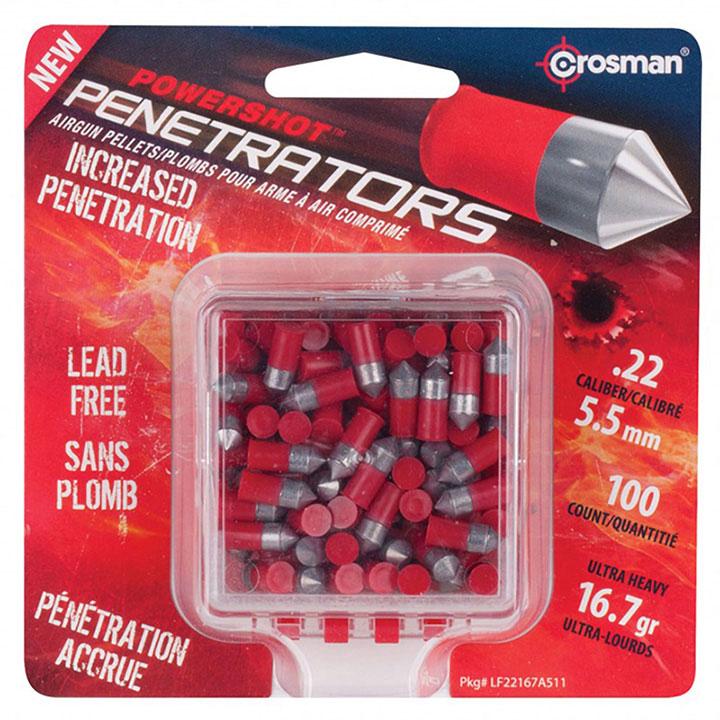 CROSMAN LF22167 Powershot Red Flight Penetrator (Red) .22 Caliber 16.7 Grain 100 Count CROSMAN LF22167 Powershot Red Flight Penetrator (Red) .22 Caliber 16.7 Grain 100 Count