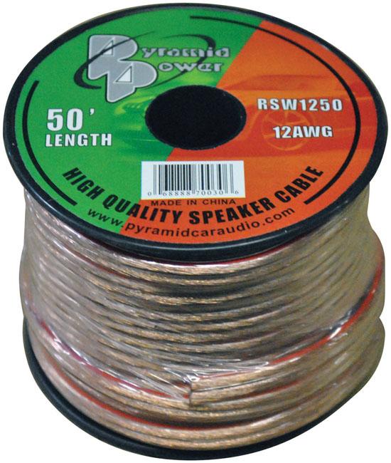 PYRAMID RSW1250 Speaker Wire 12 Ga. 50 Ft - High quality product image showing PYRAMID RSW1250 Speaker Wire 12 Ga. 50 Ft details and features PYRAMID RSW1250 Speaker Wire 12 Ga. 50 Ft - High quality product image showing PYRAMID RSW1250 Speaker Wire 12 Ga. 50 Ft details and features