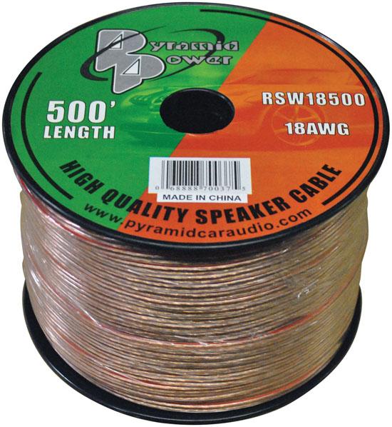 PYRAMID RSW18500 Speaker Wire 18 Ga. 500 Ft PYRAMID RSW18500 Speaker Wire 18 Ga. 500 Ft