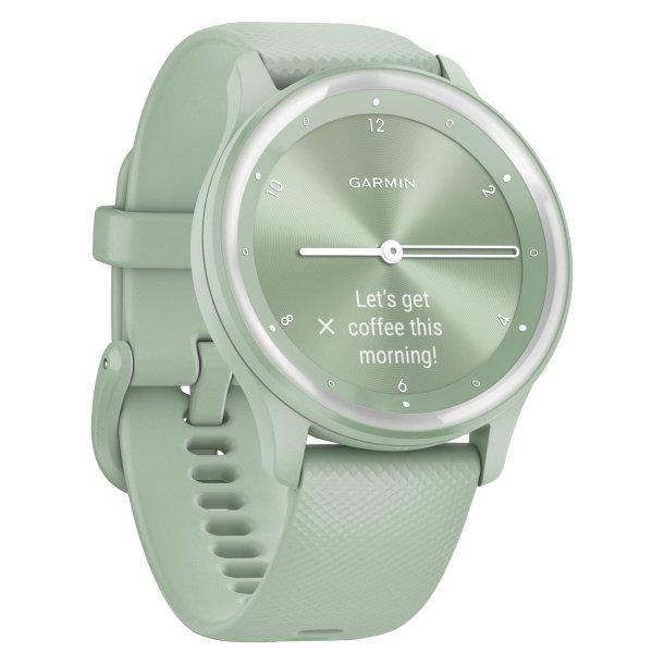 GARMIN 010-02566-03 vivomove Sport Smartwatch with Silicone Band (Cool Mint Case, Silver Accents) - High quality product image showing GARMIN 010-02566-03 vivomove Sport Smartwatch with Silicone Band (Cool Mint Case, Silver Accents) details and features GARMIN 010-02566-03 vivomove Sport Smartwatch with Silicone Band (Cool Mint Case, Silver Accents) - High quality product image showing GARMIN 010-02566-03 vivomove Sport Smartwatch with Silicone Band (Cool Mint Case, Silver Accents) details and features