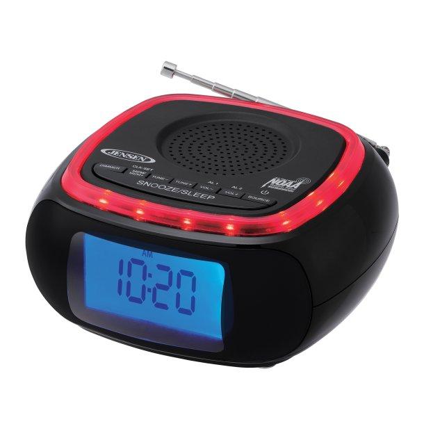 JENSEN JEP-725 Digital AM/FM Weather Band Alarm Clock Radio with NOAA Weather Alert and Top Mounted Red LED Alert Indicator Ring - High quality product image showing JENSEN JEP-725 Digital AM/FM Weather Band Alarm Clock Radio with NOAA Weather Alert and Top Mounted Red LED Alert Indicator Ring details and features JENSEN JEP-725 Digital AM/FM Weather Band Alarm Clock Radio with NOAA Weather Alert and Top Mounted Red LED Alert Indicator Ring - High quality product image showing JENSEN JEP-725 Digital AM/FM Weather Band Alarm Clock Radio with NOAA Weather Alert and Top Mounted Red LED Alert Indicator Ring details and features