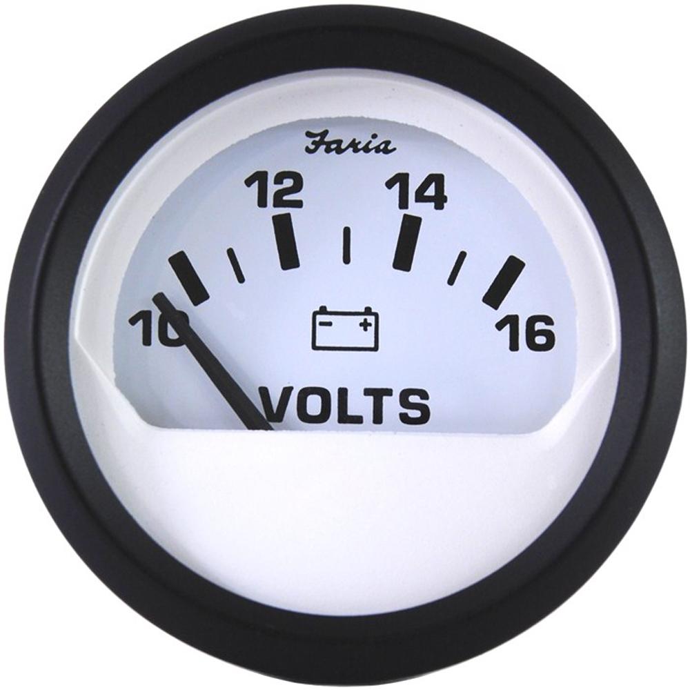 FARIA 12911 EURO WHITE 2 INCH VOLTMETER 10-16VDC VP9136 from The Twister Group FARIA 12911 EURO WHITE 2 INCH VOLTMETER 10-16VDC VP9136 - The Twister Group Tools product