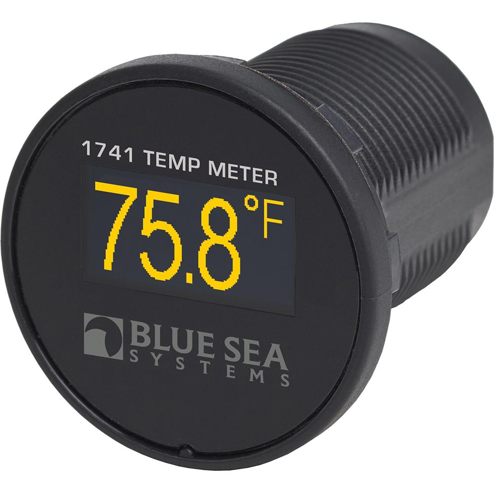 BLUE SEA 1741 MINI OLED TEMPERATURE METER - High quality product image showing BLUE SEA 1741 MINI OLED TEMPERATURE METER details and features BLUE SEA 1741 MINI OLED TEMPERATURE METER - High quality product image showing BLUE SEA 1741 MINI OLED TEMPERATURE METER details and features