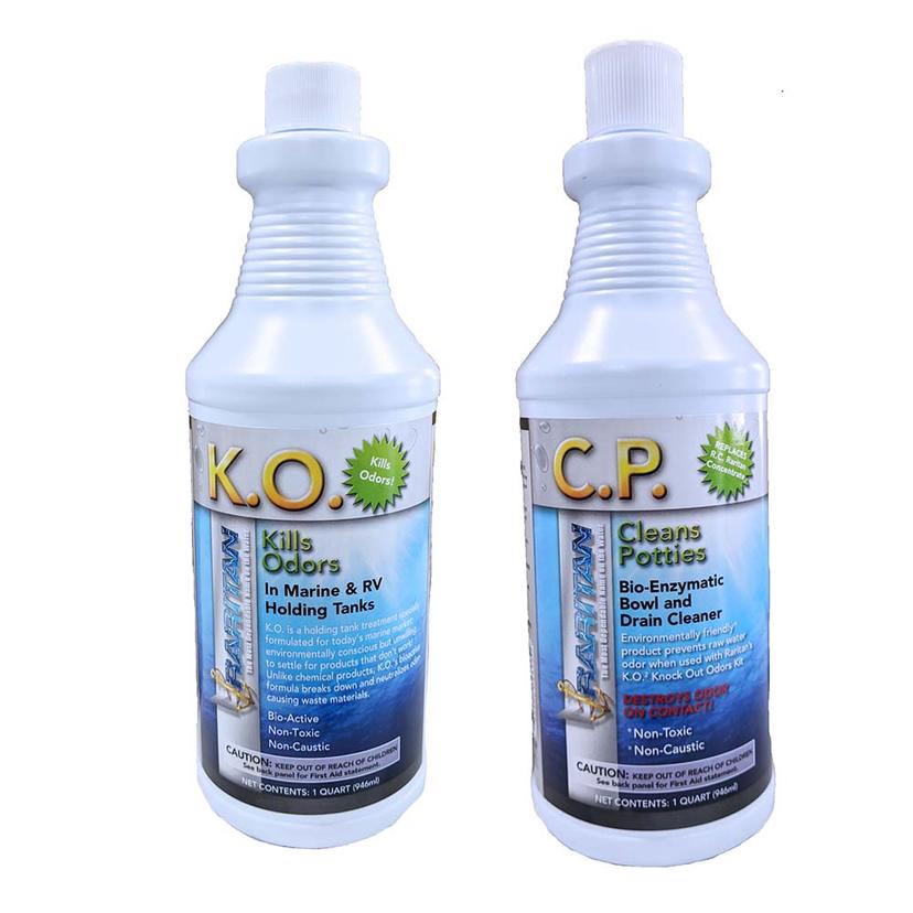 RARITAN 1PPOT POTTY PACK WITH K.O. KILLS ODORS & C.P. CLEANS POTTIES - 1 OF EACH - 22OZ BOTTLES RARITAN 1PPOT POTTY PACK WITH K.O. KILLS ODORS & C.P. CLEANS POTTIES - 1 OF EACH - 22OZ BOTTLES