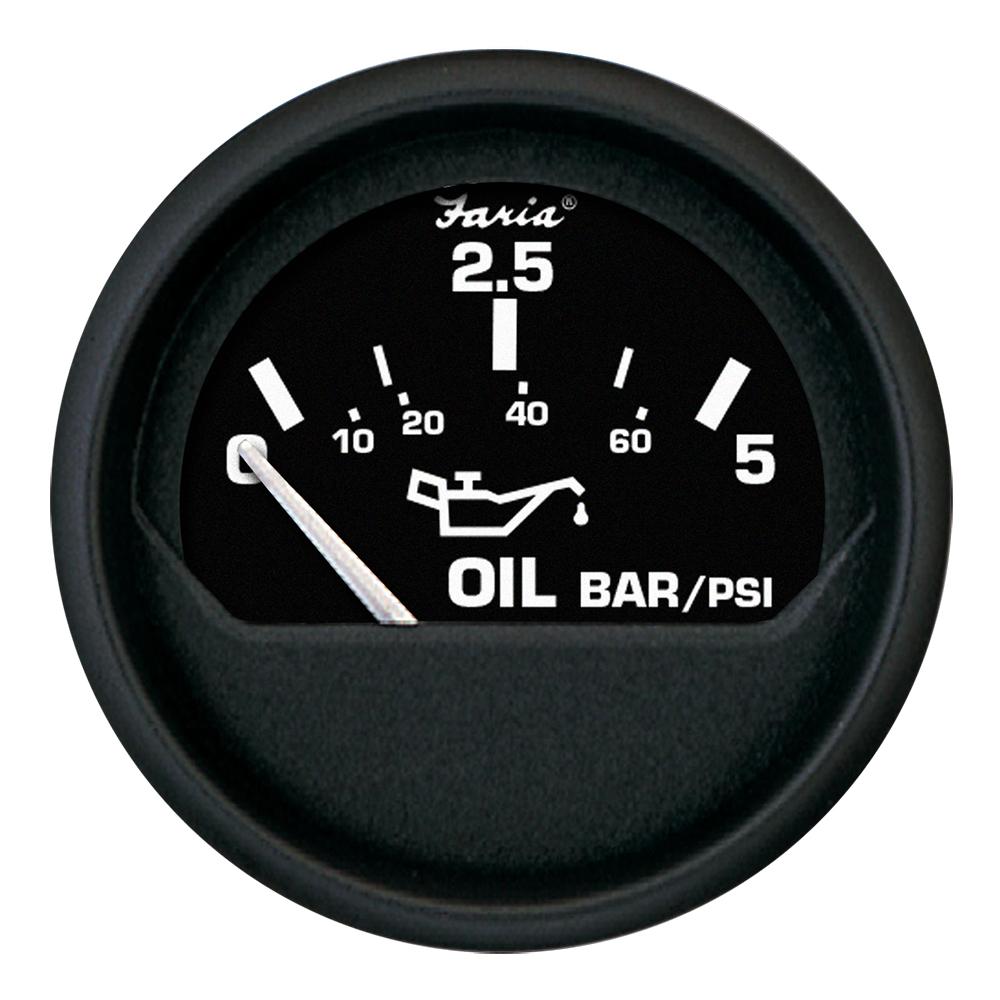 FARIA 12805 EURO BLACK 2 INCH OIL PRESSURE GAUGE - METRIC (5 BAR) from The Twister Group FARIA 12805 EURO BLACK 2 INCH OIL PRESSURE GAUGE - METRIC (5 BAR) - The Twister Group Tools product