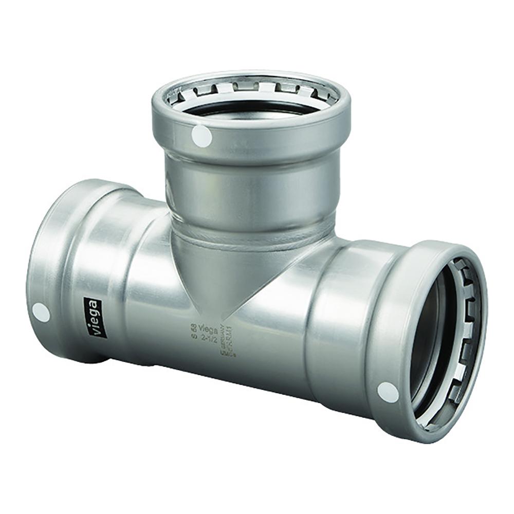 VIEGA 26570 MEGAPRESS 4 INCH CARBON STEEL TEE W/FKM - TRIPLE PRESS CONNECTION - SMART CONNECT TECHNOLOGY - High quality product image showing VIEGA 26570 MEGAPRESS 4 INCH CARBON STEEL TEE W/FKM - TRIPLE PRESS CONNECTION - SMART CONNECT TECHNOLOGY details and features VIEGA 26570 MEGAPRESS 4 INCH CARBON STEEL TEE W/FKM - TRIPLE PRESS CONNECTION - SMART CONNECT TECHNOLOGY - High quality product image showing VIEGA 26570 MEGAPRESS 4 INCH CARBON STEEL TEE W/FKM - TRIPLE PRESS CONNECTION - SMART CONNECT TECHNOLOGY details and features