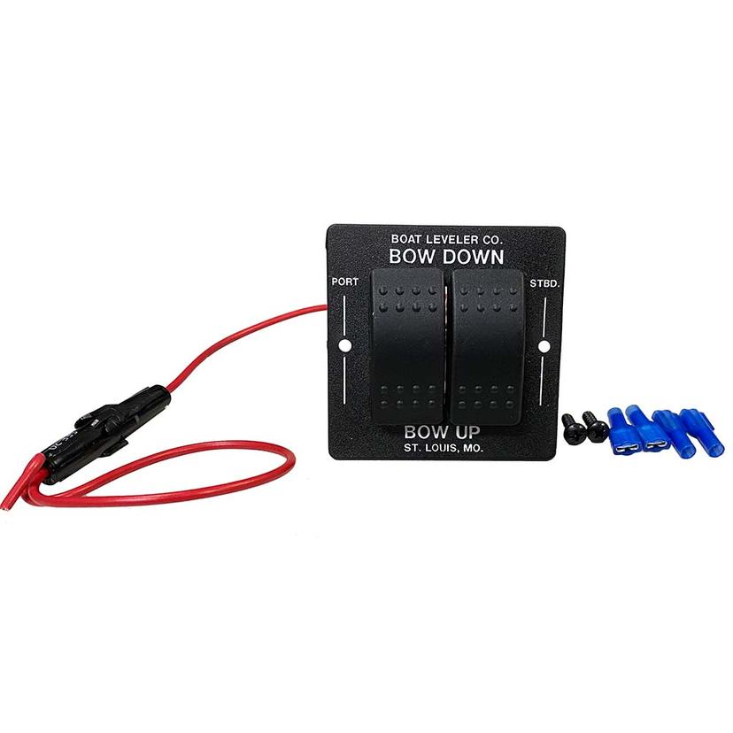 BOAT LEVELER 12725 Waterproof Trim Tab Switch - Black/Black Buttons BOAT LEVELER 12725 Waterproof Trim Tab Switch - Black/Black Buttons