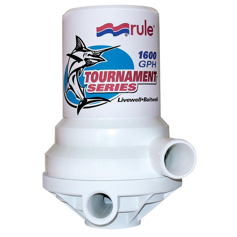 RULE 209FDP TOURNAMENT SERIES 1600 GPH LIVEWELL PUMP DUAL PORT RULE 209FDP TOURNAMENT SERIES 1600 GPH LIVEWELL PUMP DUAL PORT