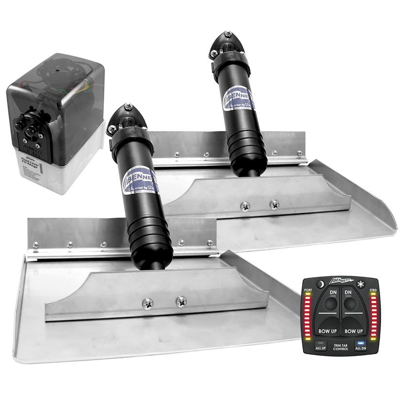 BENNETT MARINE 1212OBI BENNETT 12X12 HYDRAULIC TRIM TAB SYSTEM W/ONE BOX INDICATION BENNETT MARINE 1212OBI BENNETT 12X12 HYDRAULIC TRIM TAB SYSTEM W/ONE BOX INDICATION