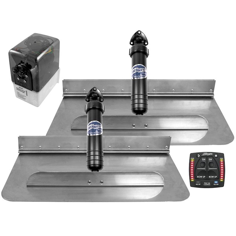 BENNETT MARINE 2412OBI 24X12 HYDRAULIC TRIM TAB SYSTEM W/ONE BOX INDICATION BENNETT MARINE 2412OBI 24X12 HYDRAULIC TRIM TAB SYSTEM W/ONE BOX INDICATION