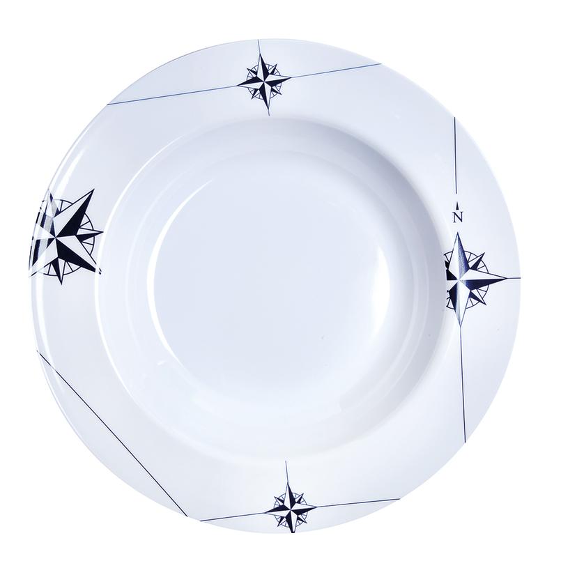 MARINE BUSINESS 15002C MELAMINE DEEP, ROUND SOUP PLATE - NORTHWIND - 8.8 INCH SET OF 6 MARINE BUSINESS 15002C MELAMINE DEEP, ROUND SOUP PLATE - NORTHWIND - 8.8 INCH SET OF 6