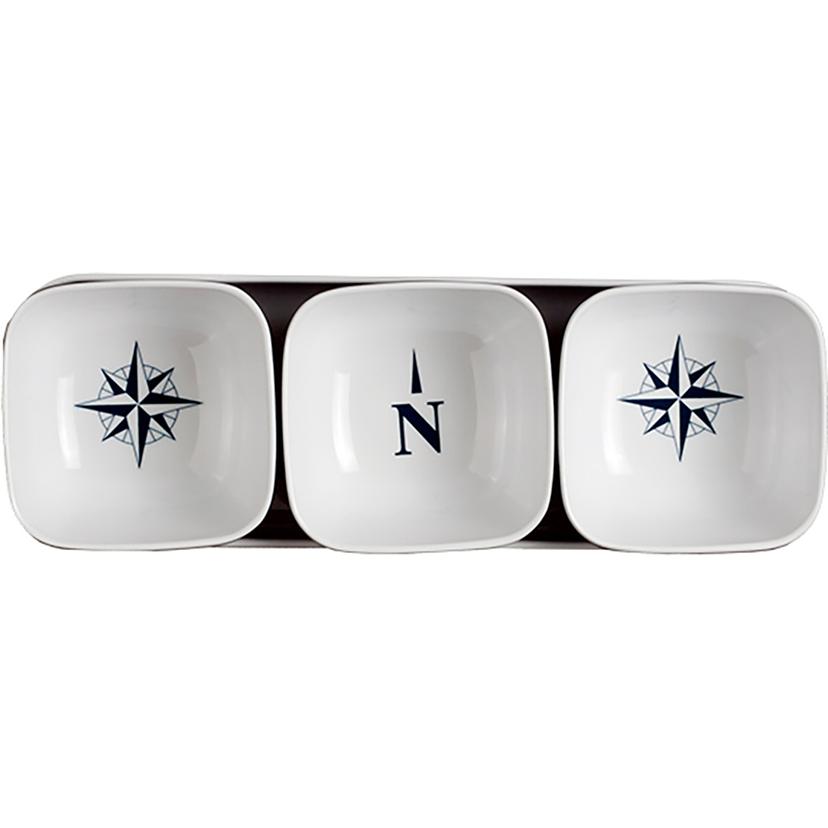 MARINE BUSINESS 15013 MELAMINE SNACK SET - NORTHWIND - SET OF 4 MARINE BUSINESS 15013 MELAMINE SNACK SET - NORTHWIND - SET OF 4