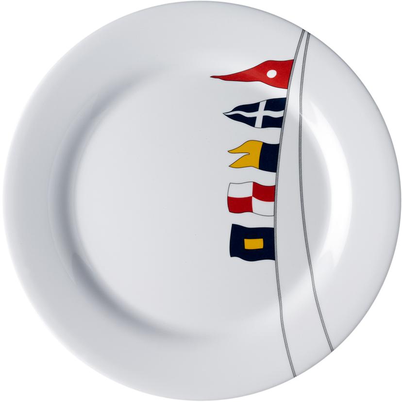 MARINE BUSINESS 12001C MELAMINE NON-SLIP, FLAT, ROUND DINNER PLATE - REGATA - 10 INCH SET OF 6 MARINE BUSINESS 12001C MELAMINE NON-SLIP, FLAT, ROUND DINNER PLATE - REGATA - 10 INCH SET OF 6