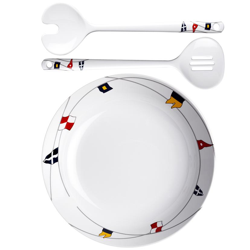MARINE BUSINESS 12008 MELAMINE SALAD BOWL & SERVERS - REGATA MARINE BUSINESS 12008 MELAMINE SALAD BOWL & SERVERS - REGATA