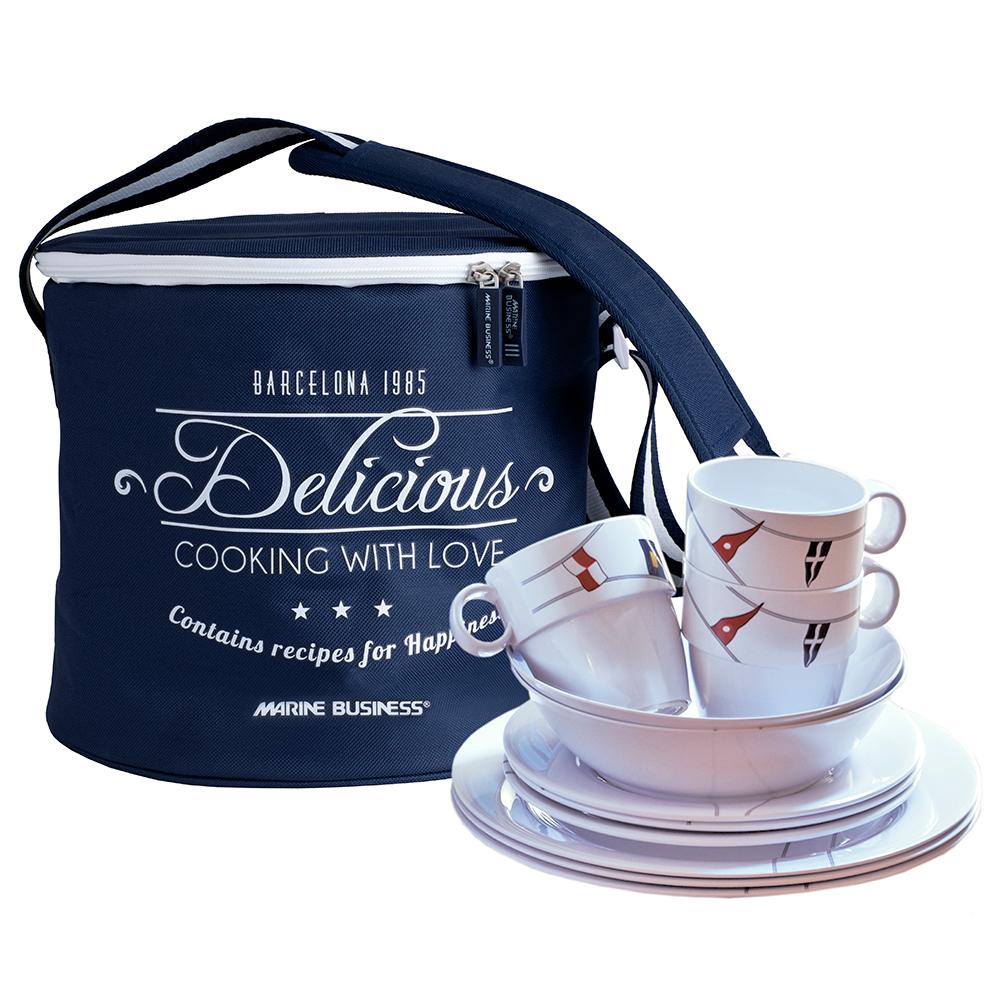 MARINE BUSINESS 12147 MELAMINE TABLEWARE & BASKET - REGATA - SET OF 16 - High quality product image showing MARINE BUSINESS 12147 MELAMINE TABLEWARE & BASKET - REGATA - SET OF 16 details and features MARINE BUSINESS 12147 MELAMINE TABLEWARE & BASKET - REGATA - SET OF 16 - High quality product image showing MARINE BUSINESS 12147 MELAMINE TABLEWARE & BASKET - REGATA - SET OF 16 details and features