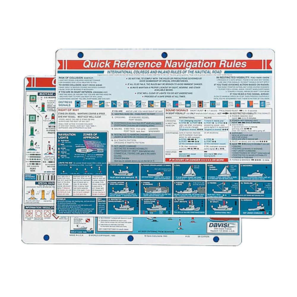 DAVIS INSTRUMENTS 125 NAVIGATION RULES QUICK REFERENCE CARD from The Twister Group DAVIS INSTRUMENTS 125 NAVIGATION RULES QUICK REFERENCE CARD - The Twister Group Tools product