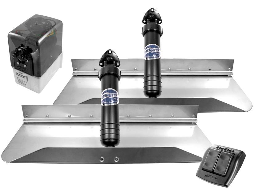 BENNETT MARINE 249E 24X9 Trim Tabs W/Euro Waterproof Rocker BENNETT MARINE 249E 24X9 Trim Tabs W/Euro Waterproof Rocker