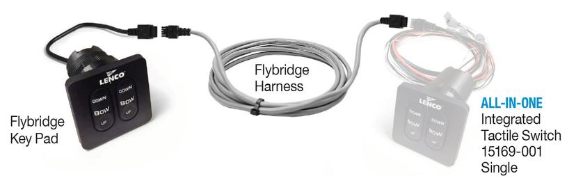 LENCO 11841-102 Standard Flybridge Key Pad With 20FT Shielded Harness For Use with 15169-001 LENCO 11841-102 Standard Flybridge Key Pad With 20FT Shielded Harness For Use with 15169-001